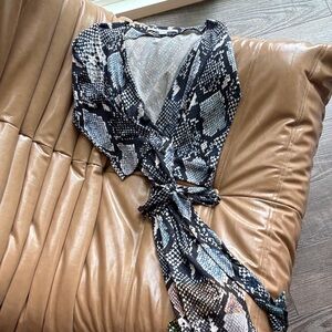 Diane Von Furstenberg dvf wrap dress snakeskin 2